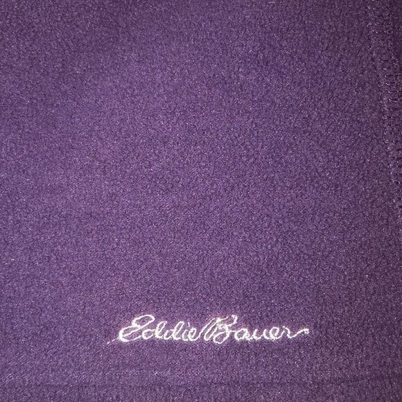 Eddie Bauer L Purple Gray Polartec Quarter Zip Fleece Sweatshirt - Picture 5 of 9